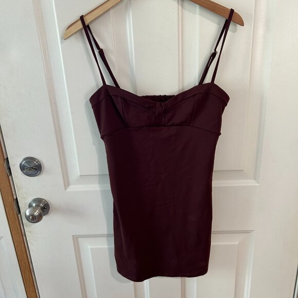 Free People Intimately Probably Should Bodycon Mini Dress brown medium m - Picture 3 of 9